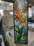 Customized design stained glass panel for entry door insert