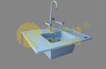 Epoxy resin chemical resistance ice blue drop in sinks for laboratory benches