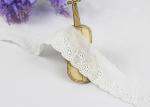 Embroidered Cotton Eyelet Lace Trim Broderie Anglaise Scallop Tape For Baby
