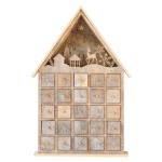 Calendar Counting Wooden Storage Box Christmas House Decorative Gift Box