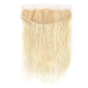 China Ear To Ear 13x4 Lace Closure Blonde Hair Straight Virgin Hair Natural Color factory