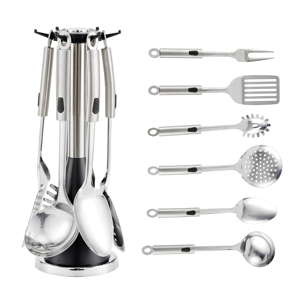 Sample Stainless Steel Kitchen Accessories Tools Set Silk Printing or Debossed Logo