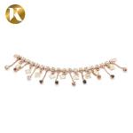 Wenzhou Kml Wholesale custom popular gold diamond shoe accessories buckle chain