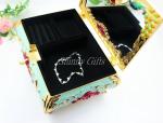Shinny Gifts Small Ring Jewelry Box Glass Cover Ring Storage Box Stud Earring
