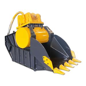 China Durability Heavy Duty Excavator Bucket with Tungsten Teeth Hardox550 10-180mm Cutting Height factory