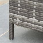Steel Tube Frame 5 Piece Outdoor Patio Furniture Set with PE Rattan Chairs and