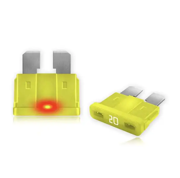 5A 10A 15A 20A 30A 35A 40A Medium Mini Led Fuse Automotive Automobile Car Auto Fuse with Light Led Car Blade Fuse
