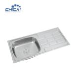 CH9643A Single Bowl Sink With Drain Board Stainless Steel Kitchen Sink Press