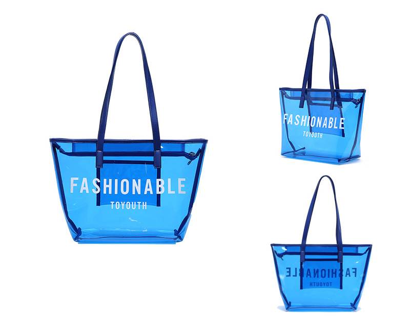 Large Transparent PVC Shoulder Handbag For Women Travel
