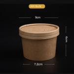 Custom printed disposable hot soup bowls with lid kraft paper cups bowls