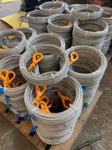 China 6x36WS/6x37 2 Leg Wire Rope Sling With Hook Anti Twist Two Leg Sling factory