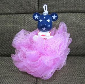 China Cartoon Bear Bath / Shower Body Puff Sponge Mesh Ball shenzhen ICTI factory factory