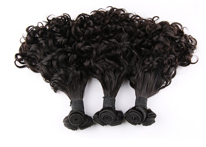 New Funmi Double Drawn One Donor Human Hair Extensions Tangle Free Strong Weft
