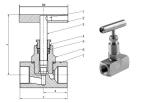 AISI 316 300 Bar 3/8" DIN ISO Stainless Steel Needle Valve