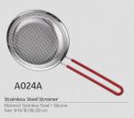16cm metal cooking tool stainless steel big basket strainer with plastic metal