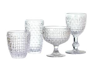 China Laser Etching Embossed 165mm Vintage Crystal 7 Ounce Wine Glasses CE Approved factory