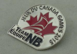 China JEUX DU Canada Games Soft Enamel Lapel Pin With Brass / Nickel Plating factory