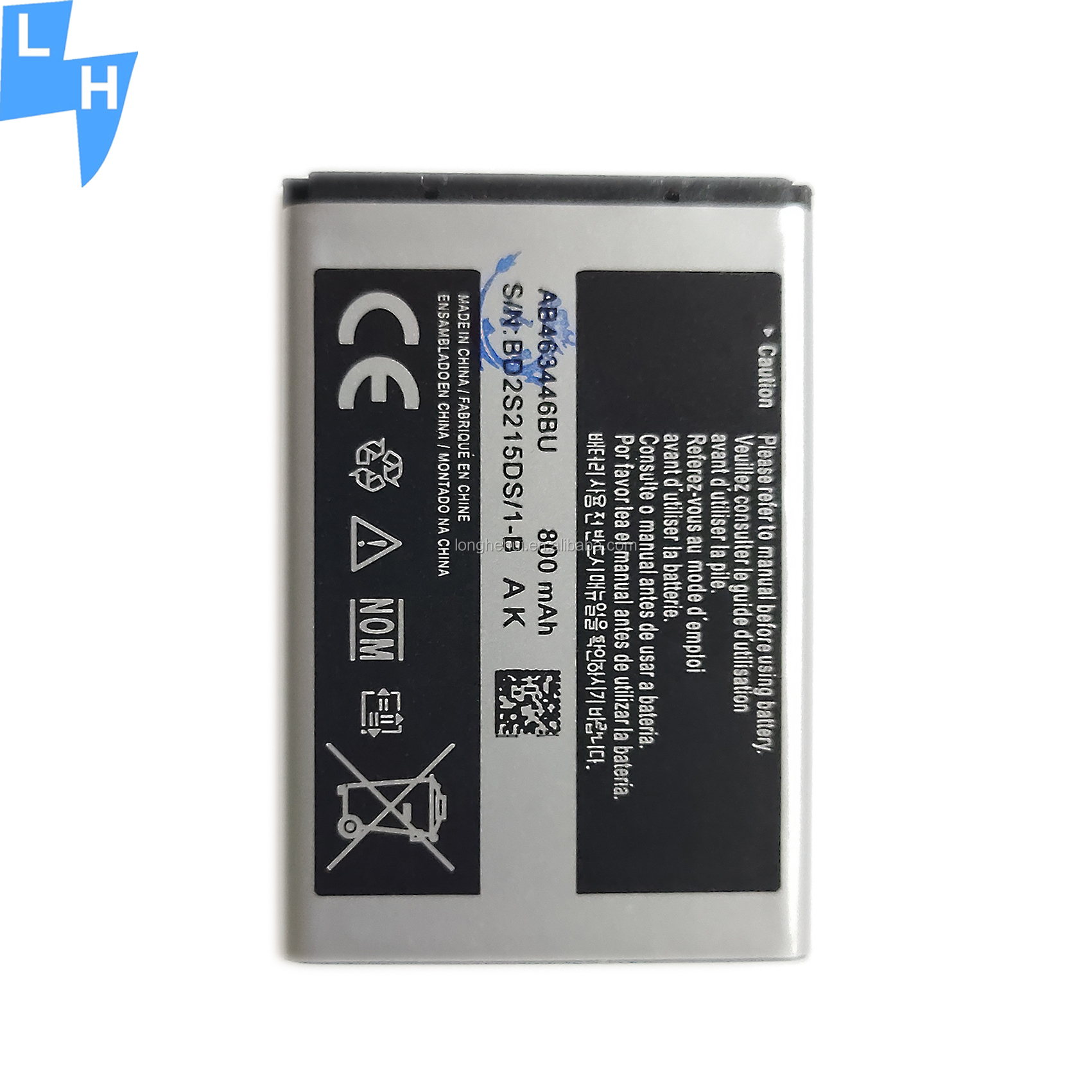 RECHARGABLE 800mAh AB466346BU X208 E1200 Lithim Battery for Samsung B310 Mobile Phone