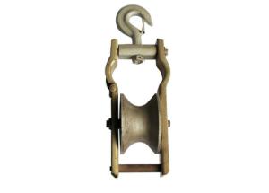 China SHC Model 1T Universal Hook Style Stringing Pulley Block For Aerial Cable factory