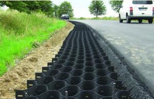 China Smooth HDPE Geocell Carbon Black Content ≥1.5 Plastic Retaining Wall Strengthening factory