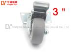 TPR Mute Flat Industrial Caster Wheels 75MM , Strong Caster Wheels For