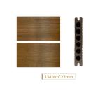 138x23mm WPC Decking Boards Gray Co - Extruded Wood Plastic Outdoor Flooring
