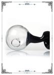 Pyrex Glass Oil Burner Black Helix Tube Clear Ball Head Mini Smoking Water Bong