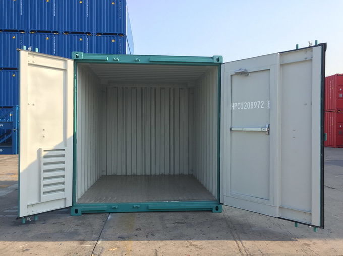 Offshore Small Shipping Containers With Man Door DNV Standard 10 Foot Steel Floor