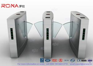 China Flap Barrier Gate Organic Glass Retractable RFID Card Reader Counter Speed Gate factory