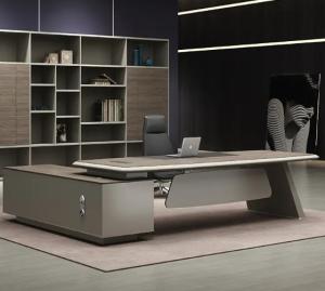China High End Ceo Table Modern Office Furniture Luxury Executive Office Desk Office Table With Side Table And Drawer Cabinet factory