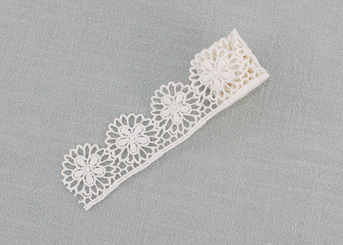 Cotton Guipure Venice Lace Trim Water Soluble Lace Floral Embroidered Lace Ribbon