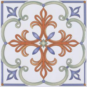 China White And Red Modern Tiles 200x200mm Flower Ceramic Rustic Tile And Vintage Tiles For Restaurant And Bedroom factory