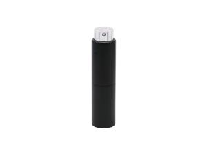 China Twist Refillable 10ml Cosmetic Perfume Tester Bottle Cylinder Aluminum Black factory