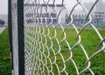 Diamond PVC Coated / Galvanized Chain Link Wire Mesh Fence For Sports Playground
