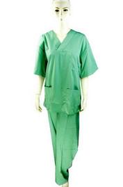 China Unisex Disposable Scrub Suits V Neck Disposable Protective Gowns EO Sterilized factory