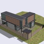 Carton Prefab Shipping Container Office Hotel 4 - 5 Layers With Rainspout System