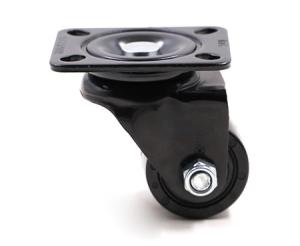 China 600kg Swivel Plate Caster Wheels 63mm Low Profile Heavy Duty Casters With Brake factory
