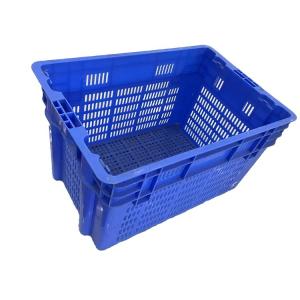 Virgin PP HDPE Seafood Stackable Storage Crates 70Kg Load Nestable Plastic