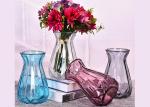 Europe Style Decorative Glass Vases , Colored Wedding Glass Vases