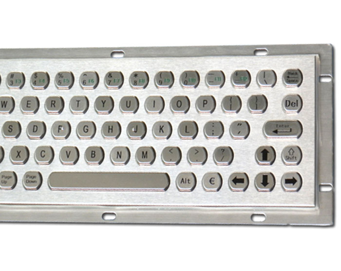 IP65 Vandal - Proof Industrial Metal Keyboard For Internet Kiosk , SS Keyboard