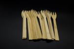 Natural Plain Moso Bamboo Disposable Forks 137mm for Party picnics