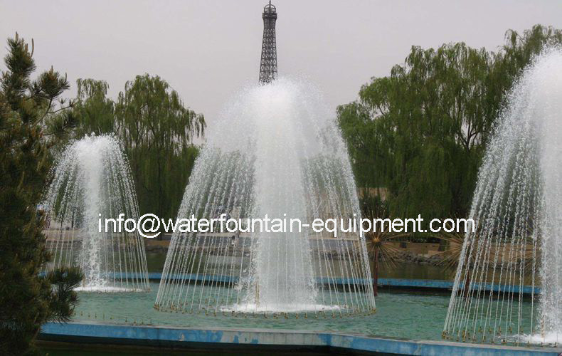 Single Jet Water Fountain Nozzles Stainless Steel DN20 / DN80 Connection
