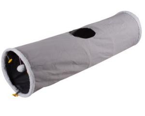 China Grey Collapsible Lambswool Peephole Outdoor Cat Tunnel factory