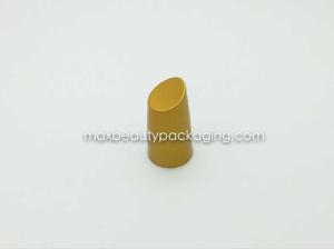 China N2031 uv coating yellow color finish nail polish cap nail polish packaging plastic cap flat brush uv metallic colors factory