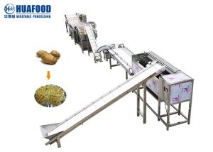 China Industrial OEM Automatic 2000kg/h Potato Washer And Peeler Machine Brush Type factory