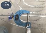 Heavy Galvanized Razor Blade Fencing Coil Diameter 450mm Military Razor Barbed