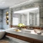 Silver Lenses Material Modern Wall Mounted Smart Mirror with Touch Switch Oval