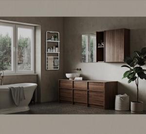 China 600mm Small Bathroom Storage Table Modern SGS Dressing And Washing Basin factory