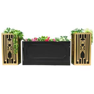 Custom hollow out flower pot extra large rectangular planter