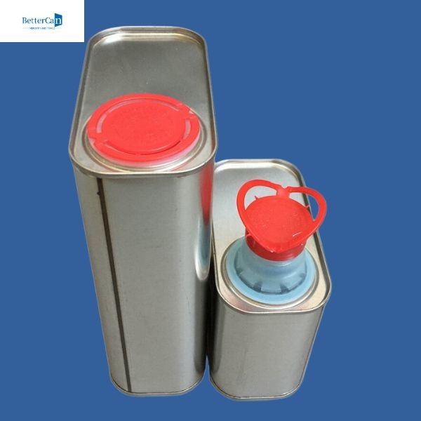 China Customizable 500ml 1L Paint Tins , Empty Rectangular Tin Cans factory